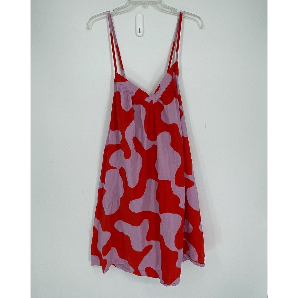 Ava & Viv Women's Red Pink Abstract Cross Back Camisole Tank Top Plus Size 3X